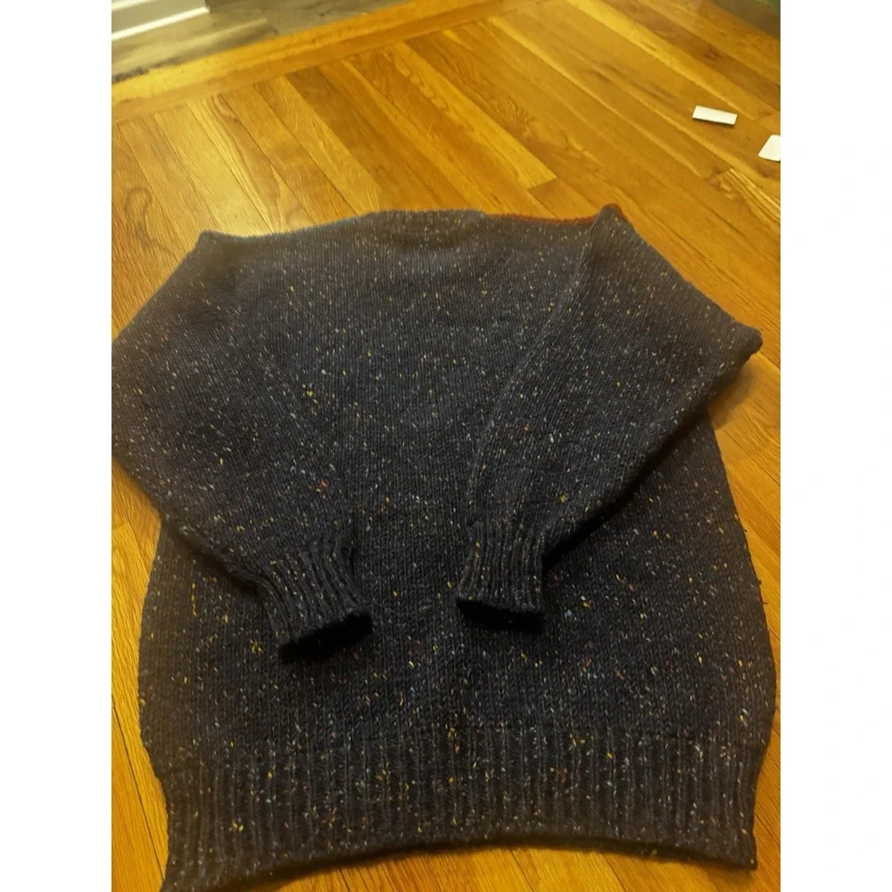 Vtg Heritage Ireland Men's Colorblock Sweater Intarsia Wool Heavy Fisherman L